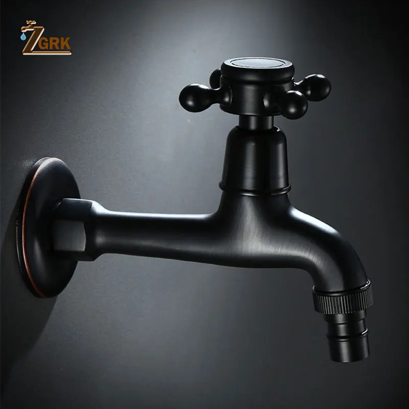 Preise ZGRK Messing Antik schwarz außerhalb tap, waschmaschine wasserhahn, wc bibcocks, tap, Dekorative Outdoor Garten Wasserhahn