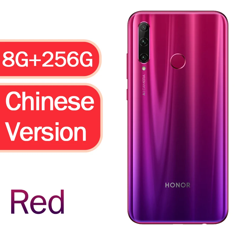 honor View 20 NFC мобильный телефон honor V20 жидкостное охлаждение Kirin 980 Android 9,0 6,4 дюймов экран 4000 мАч смартфон - Цвет: 8G 256G Red