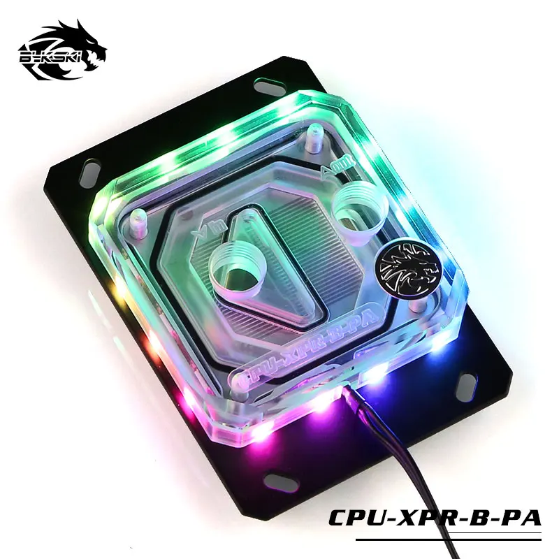 Bykski وحدة المعالجة المركزية كتلة المياه استخدام ل AMD RYZEN AM3/AM3 +/AM4 المقبس RGB دعم 5 V 3PIN GND رأس إلى اللوحة هالة