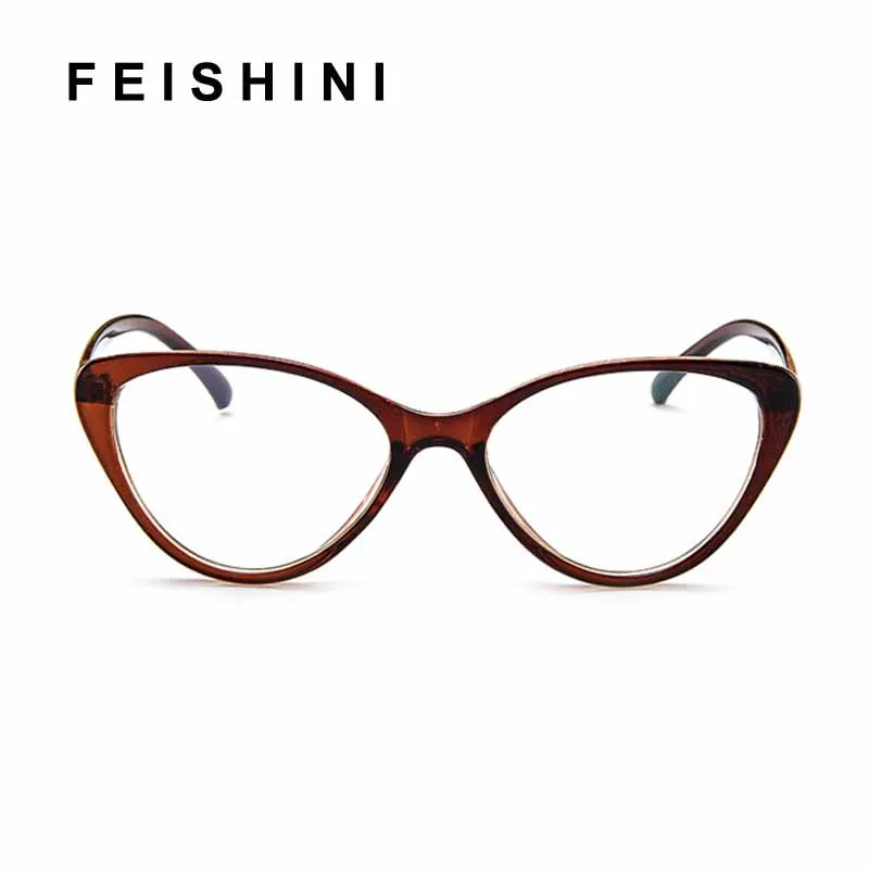 2019 Spectacle frame Black Cat Eye Glasses Frame Women brand Clear Lens Eyewear frames Ladies Myopia Nerd Red eyeglasses frame