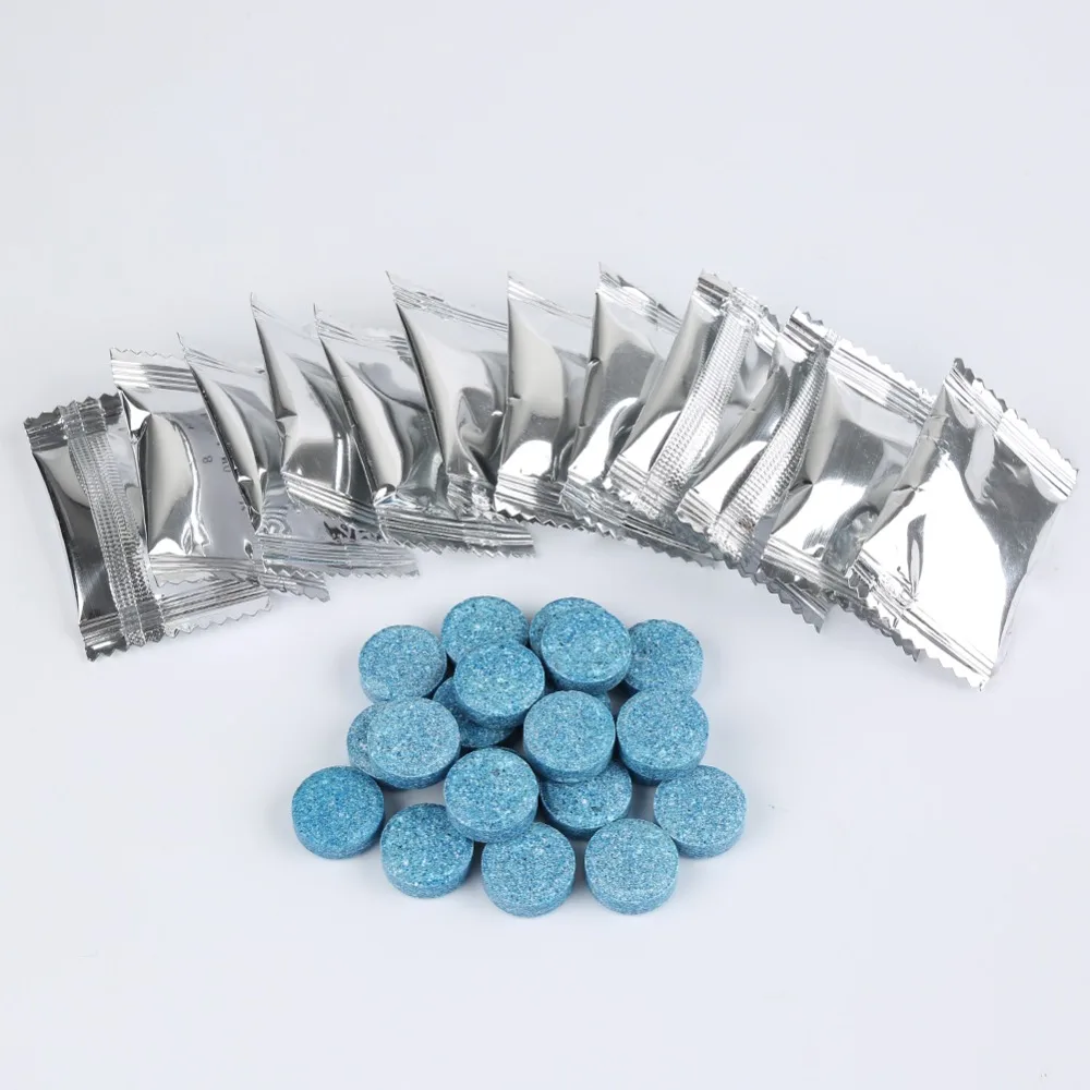 Blulu 60 Pieces Car Effervescent Washer Car Windshield Glass Concentrated Washer Tablets Cleaning Tablets Solid Wiper Glass Solid Washer Tablets