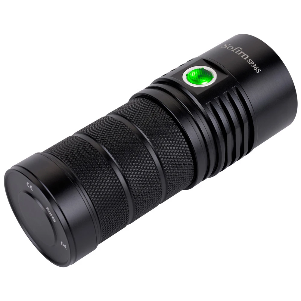 Sofirn SP36S 4 * Samsung LH351D 5200lm мощный светодиодный фонарик Перезаряжаемый USB 18650 5000K 90 CRI 2