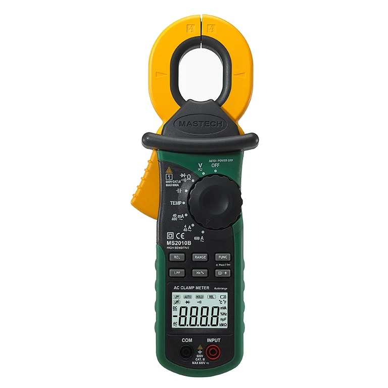 

MASTECH MS2010B Digital Clamp Meter AC/DC Mini Handheld Voltage Current Resistance Tester Multimetro with Test Leads Multimeter