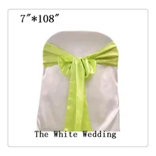 100 стул оптом Луки шалфей зеленый стул створки Китай 7 ''x 108''