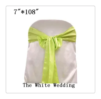 

100 wholesale chair bows sage green chair sash china free shipping 7'' x108''