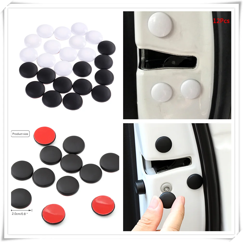 

12Pcs black Car Door Lock caps Screw Protector Cover For Ford Focus MK2 MK3 MK4 kuga Escape Fiesta Ecosport Mondeo Fusion