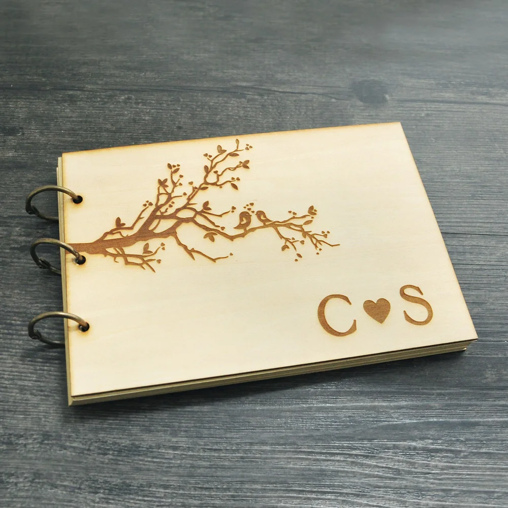Buy Wedding Guest Book,A5 Size,Personalized Rustic