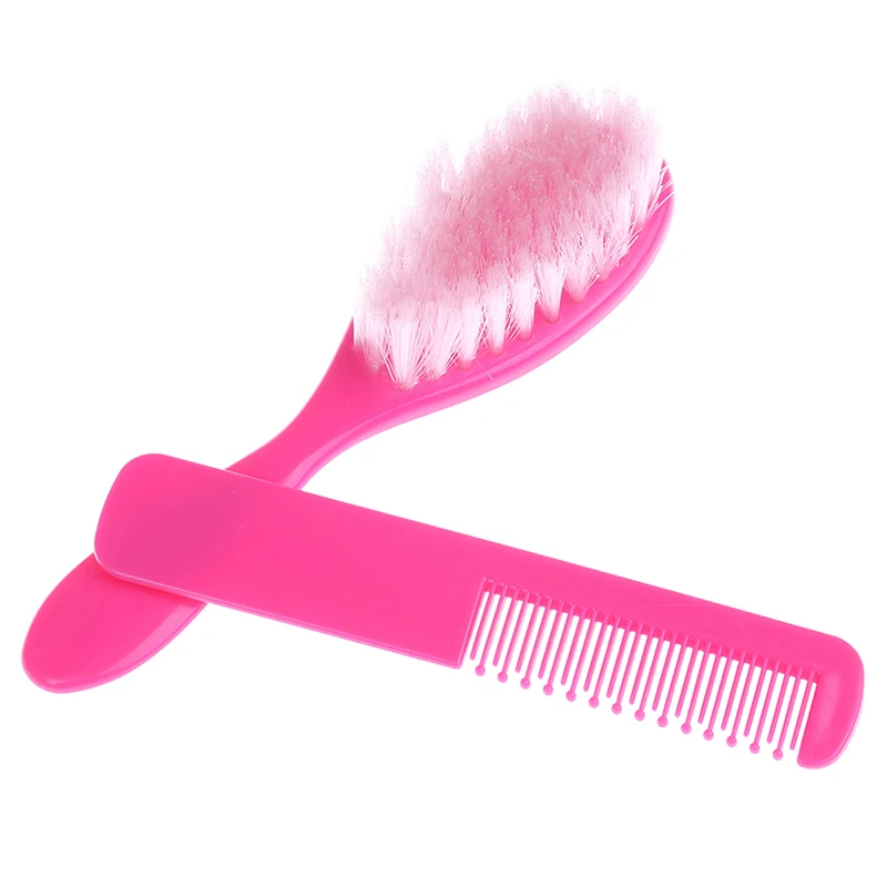 New 1Set New Professional Newborn/Infant/Toddler/Baby Boy Girl Hair Care Drop Shape Brush Hair+ Comb Hair Massage Sets - Цвет: 3