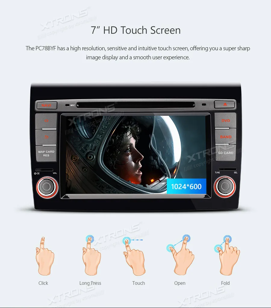 Cheap 7" Android 8.1 Oreo OS Car DVD Multimedia Navigation GPS Radio for Fiat Bravo (198) 2007-2014 with Split Screen Function Support 6