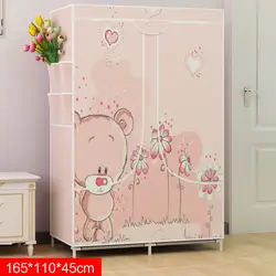 Модный дизайн DIY нетканый Анти-пыль Усиленная стальная рама Легкая разборка комбинированный шкаф для хранения складной