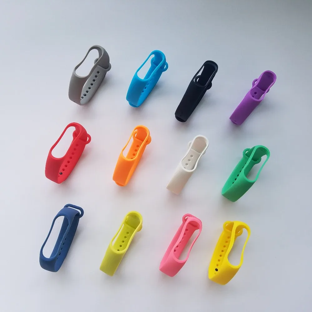 Браслет для xiaomi mi band 3 2 цветной силиконовый сменный ремешок умные