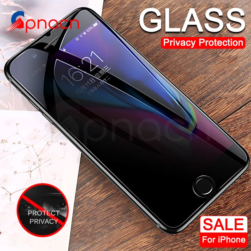 

9H Privacy Protective Glass For iPhone 8 7 6 6S Plus Tempered Screen Protector For iPhone X XR XS MAX 5 5S SE Glass Film Case