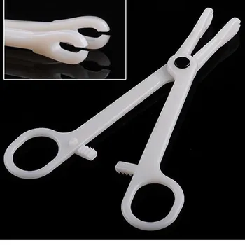 

10pcs Disposable Sterilized Septum Forceps Tattoo Piercing Tool Slotted Round Forceps Slotted Navel Forceps Clamp Wholesale
