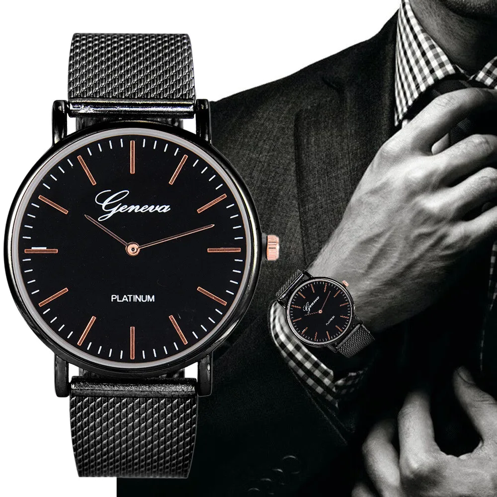 

Men Luxury Stainless Steel Quartz Military Sport Plastic Band Dial Wrist Watch New Men's watch relogio masculino male clock 30X