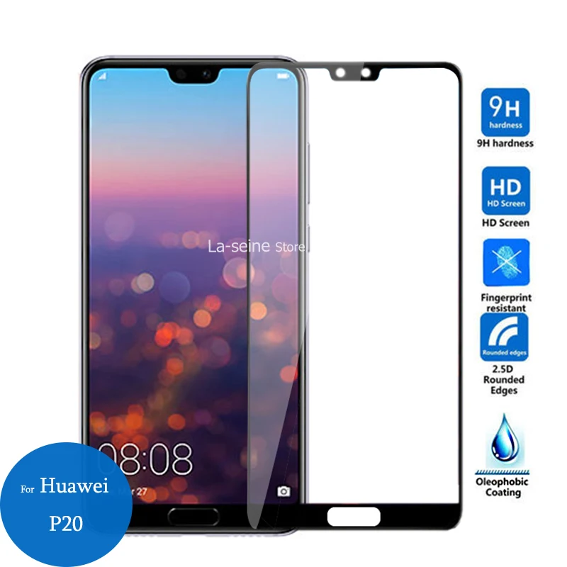 Для huawei P20 полное покрытие закаленное стекло протектор экрана 9h защитная пленка