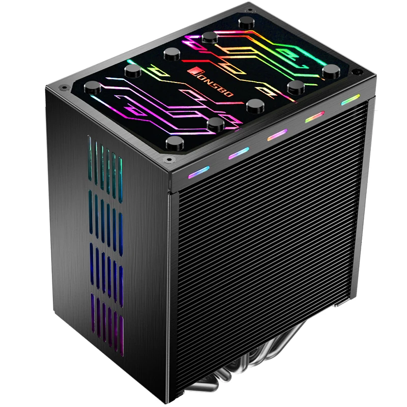 Best Price Jonsbo CR-401 CPU Cooler 5 heat pipe side blowing pure copper CPU radiator 12CM light effect