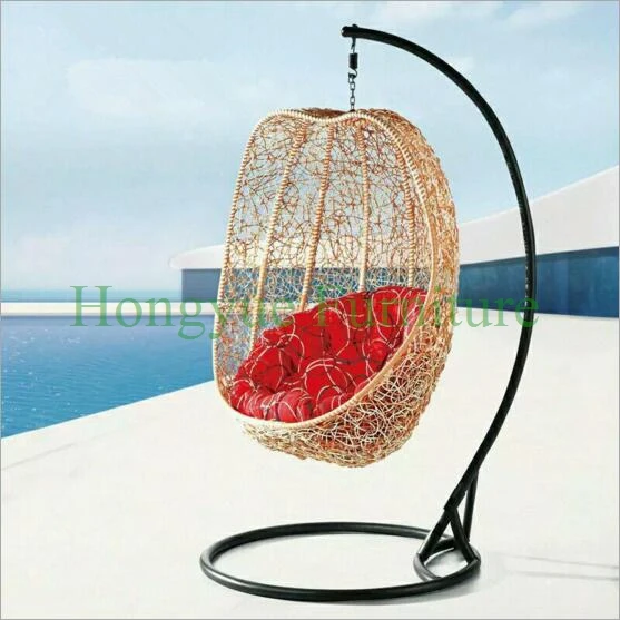Outdoor yellow hanging hammock chair furniture with
