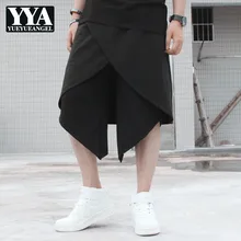 Панк летние мужские шорты черные хип-хоп шаровары шорты для бега мужские уличные модные уличные шорты мужские свободные танцевальные шорты