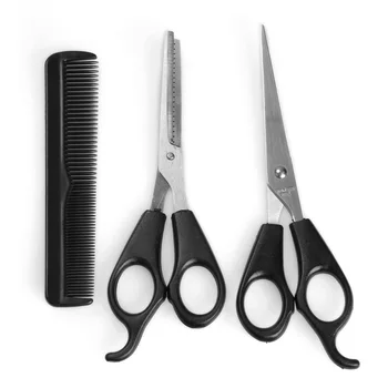 

3pcs Barber Tool Hair Cutting Thinning Hairdressing Shears Scissor Comb Set