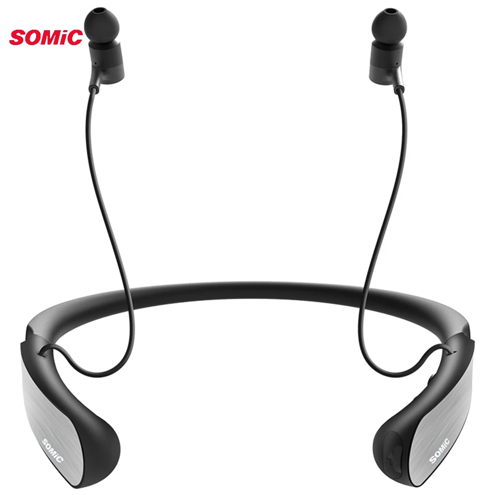 

SOMIC SC1000 Sports Bluetooth earphone with active noise cancelling Neckband Wireless earphones Headset for phones and music