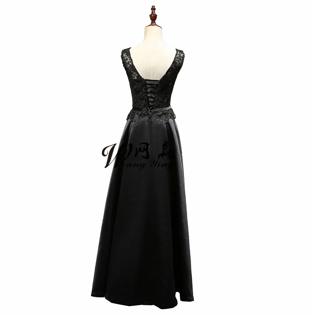 black peplum evening gown