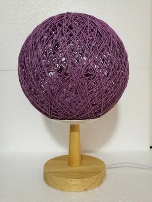 Прикроватная лампа для спальни, дистанционный цветной ночник, креативная модная садовая лампа с тростником - Цвет корпуса: Фиолетовый