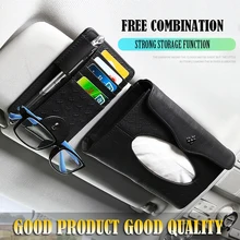 Автомобильный тканевый ящик солнцезащитный козырек многофункциональная тканевая открытка-коробка упаковка держатель из натуральной кожи укладка Tidying автомобильные аксессуары Стайлинг