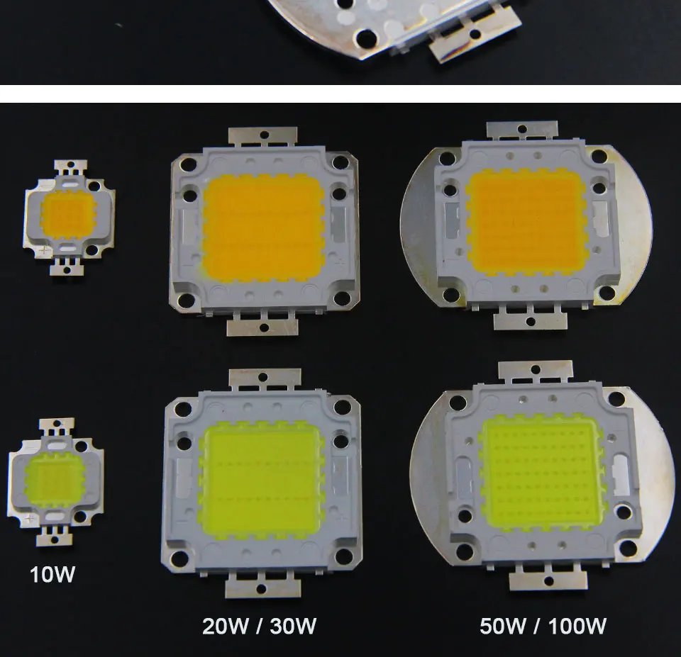 100% Epistar 10W 20W 30W 50W 100W High Power Integrated COB LED Chip On Board Light Source with LED Driver for DIY Floodlight