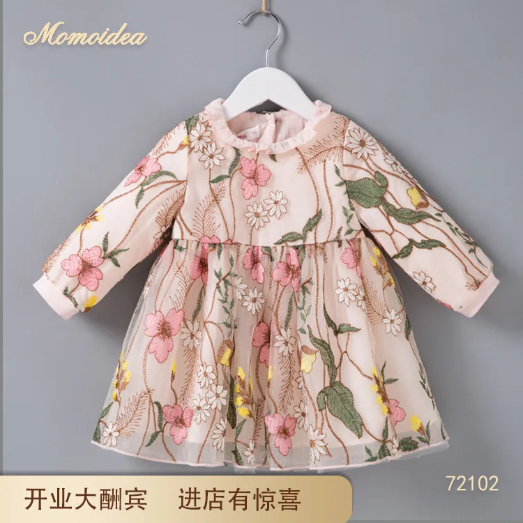 

2018 Autumn New Girls Dress Fashion Embroidered Children Spring And Autumn Dress