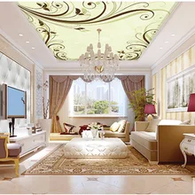 QINGCHUN индивидуальный Рисунок ткань и текстильные обои для стен Ткань Потолок матовый шелк для гостиной Европейский абстрактный цветок