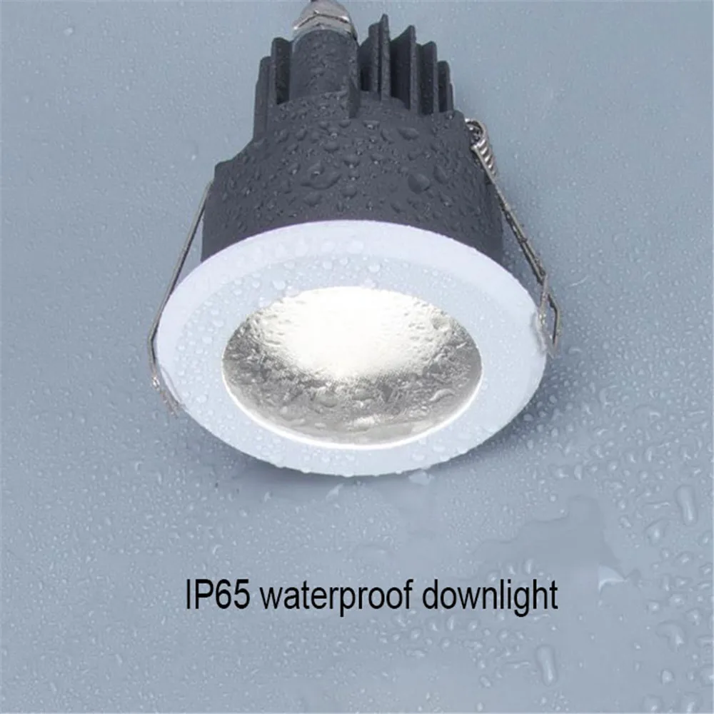 Silver Chrome Recessed IP65 LED Shower Bathroom Light MR16 Ceiling Spot Lamp