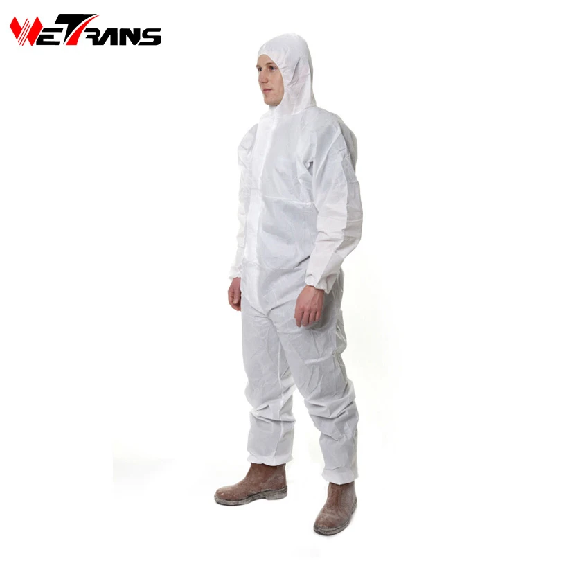 

Waterproof Safety Clothing Chemical Disposable Protective Coverall Hooded Suit Prevent Working Liquid Chemical Splash Clothing
