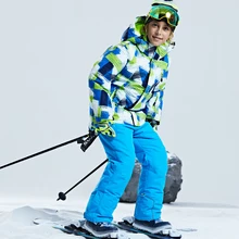 30 градусов для маленьких мальчиков Сноубордическая куртка и штаны, Детский комплект, костюмы для снежной погоды; зимние пальто и брюки для девочек, детский лыжный костюм зимняя одежда для мальчиков