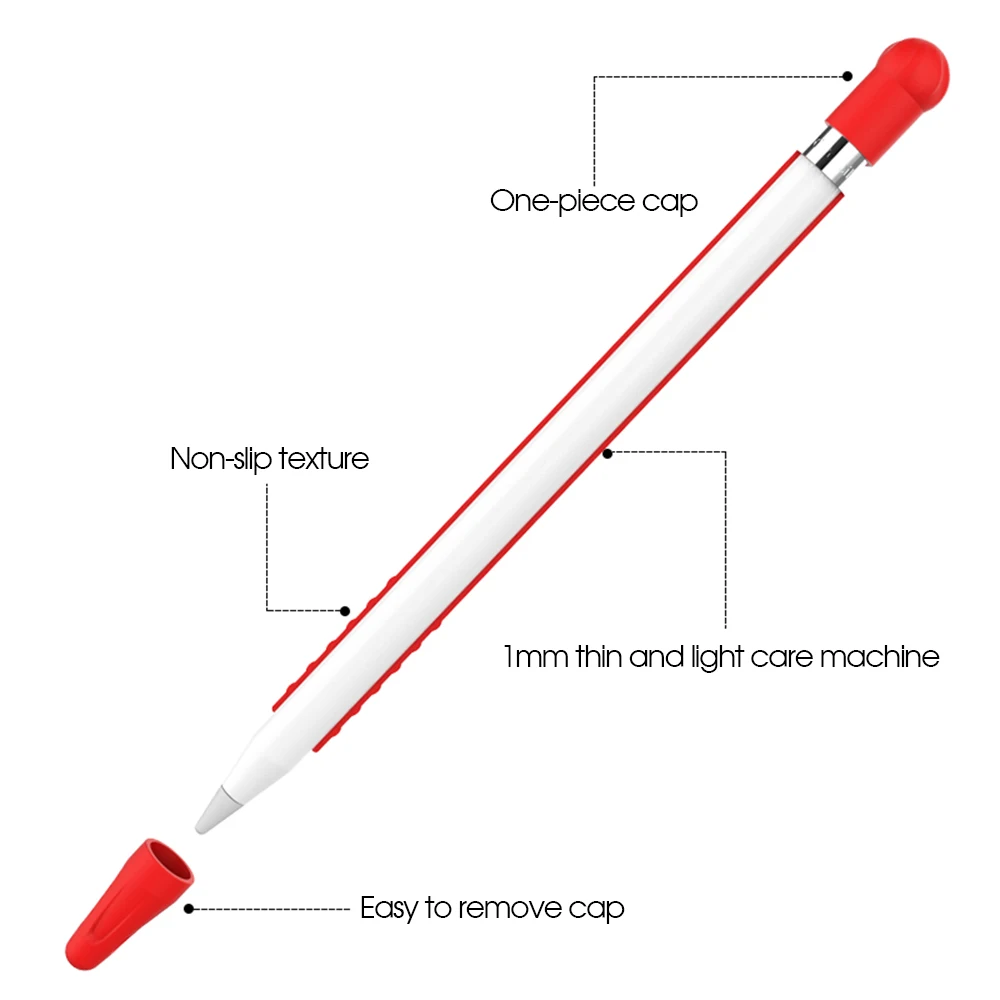 Силиконовый чехол совместимый для Apple Pencil 1 планшеты Touch стилусы Ручка защитная сумка-чехол советы кепки рукавом Чехол iPad