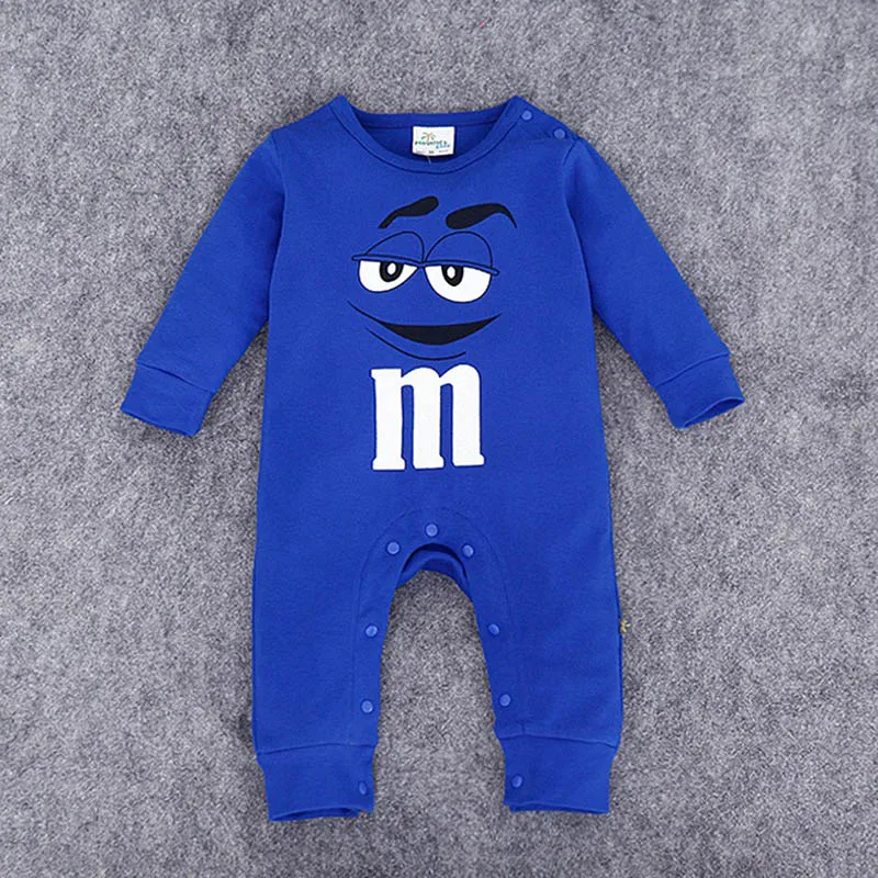 2020 Infant Clothes Autumn NewBorn Baby Rompers letter M Clothing Costumes Cartoon Funny Kids Jumpsuit New Born Boys Clothes