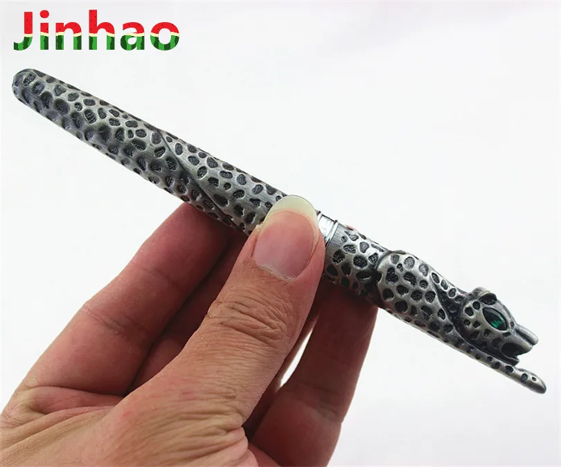Новинка Jinhao Leopard Cheetah полностью Металлическая Золотая авторучка роскошный изысканный Расширенный подарочная ручка для бизнеса офиса