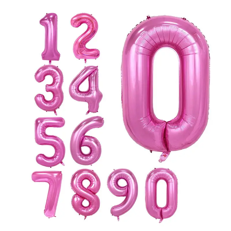 40 дюймов номер фольги шарики Свадебные украшения день рождения воздушные шары цифры надувные воздушные шары с гелием Baby Shower поставки