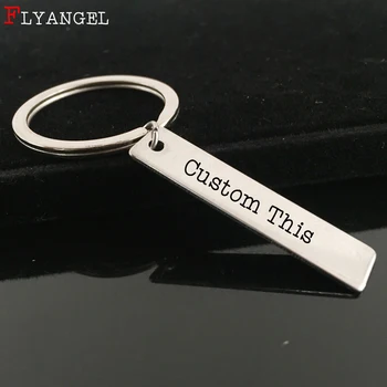 

Custom Engraved Name, Date, Sentence, Words Keychain For Couples Boyfriend Girlfriend Valentine Gift Women Men Jewelry Keyring