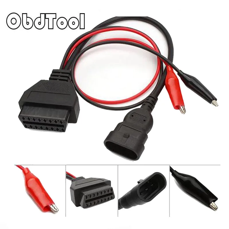 OBDTOOL For Fiat 3 Pin Alfa Lancia to 16 Pin OBDII OBD2 obd-II connector Adapter Auto Car Cable obd fiat 3pin Diagnostic Cable цена OBDTOOL For Fiat 3 Pin Alfa Lancia to 16 Pin OBDII OBD2 obd-II connector Adapter Auto Car Cable obd fiat 3pin Diagnostic Cable цены онлайн