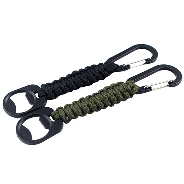 

Outdoor Mountaineering Multifunctional Umbrella Rope Braided Portable Carabiner Bottle Opener Keychain Backpack Buckle