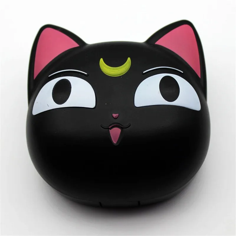 Luna Сейлор Мун Луна Артемис кошка объектив чехол Компаньон коробка мультфильм контактные линзы коробка замачивания коробка очки Аксессуары косплей реквизит - Цвет: Luna