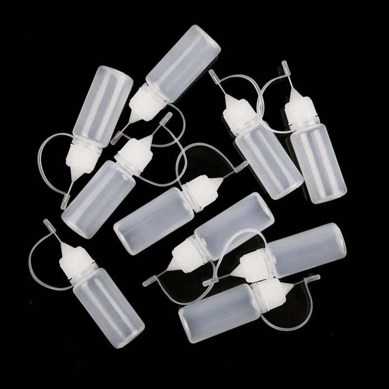 

Hot 10Pcs 10ML PE Glue Applicator Needle Squeeze Bottle for Paper Quilling DIY Scrapbooking Crafts wyt77
