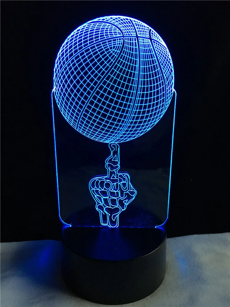 Basketball Multicolor USB Night Light Desk Lamp GiftFree Shippiing from US 