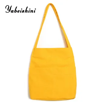

Canvas Women's Travel Handbag women's bags over shoulder Casual Tote eco Shopping Bag white Foldable lady designer Crossbody bag