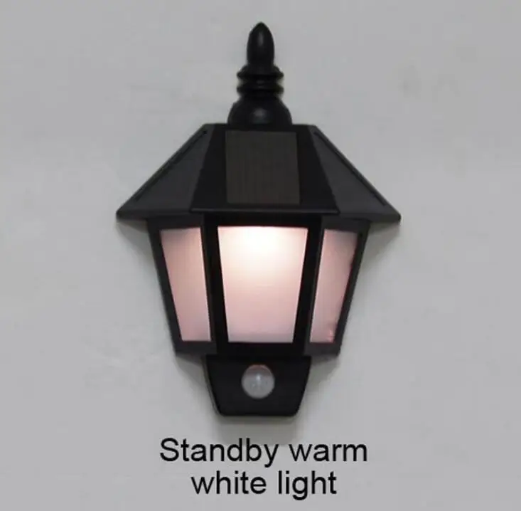 

LED Outdoor Waterproof Solar Lamp Wall Light Motion Sensor Night AUTO NO/OFF Hexagonal Porch Lights for Garden Balcony
