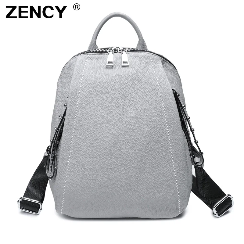 Рюкзак ZENCY из 2020 натуральной коровьей кожи для женщин дизайнерский ранец покупок
