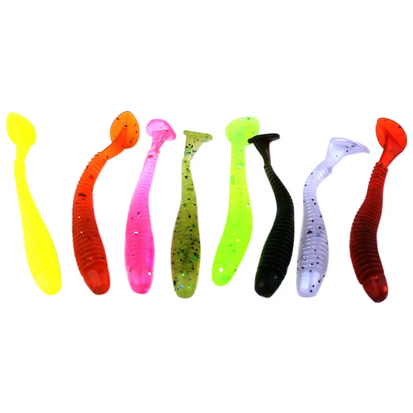 

10Pcs Lures Soft Bait 5cm Silicone Bait Worms Fishing Lure With Salt Fishing pesca isca macia