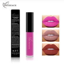 NICEFACE 1 шт. Водонепроницаемый помада Долгое Матовая жидкая помада блеск для губ Для Губ Косметика Макияж 26 Цвет макияж инструменты