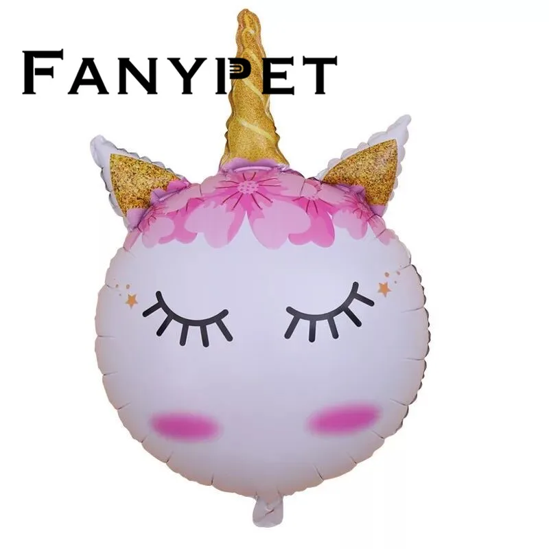 Mini Baby Shower Favor Birthday Party Children Animal Unicorn Head Balloon Decor Rainbow Party Supplies Wedding Child Toy Mini Unicorn Head Rainbow