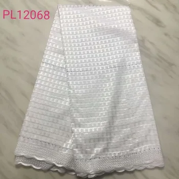 

Pure white African Dry Lace Fabrics High Quality Nigerian Stones Cotton Lace Fabric With Stones Swiss Voile Lace In Switzerland